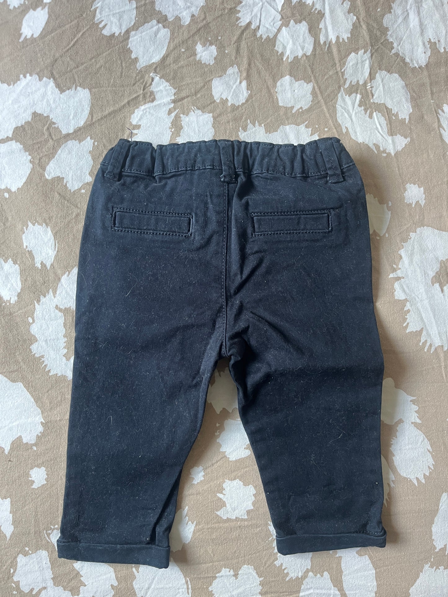 Pantalon chino en velours bleu marine Kiabi - 6 mois