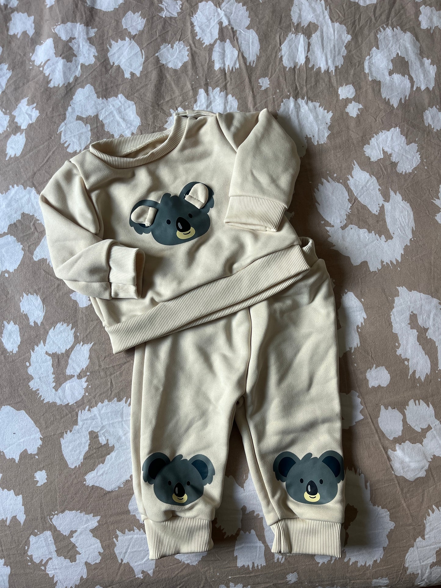 Ensemble jogging beige koala - 6/9 mois