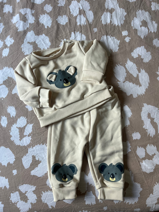 Ensemble jogging beige koala - 6/9 mois