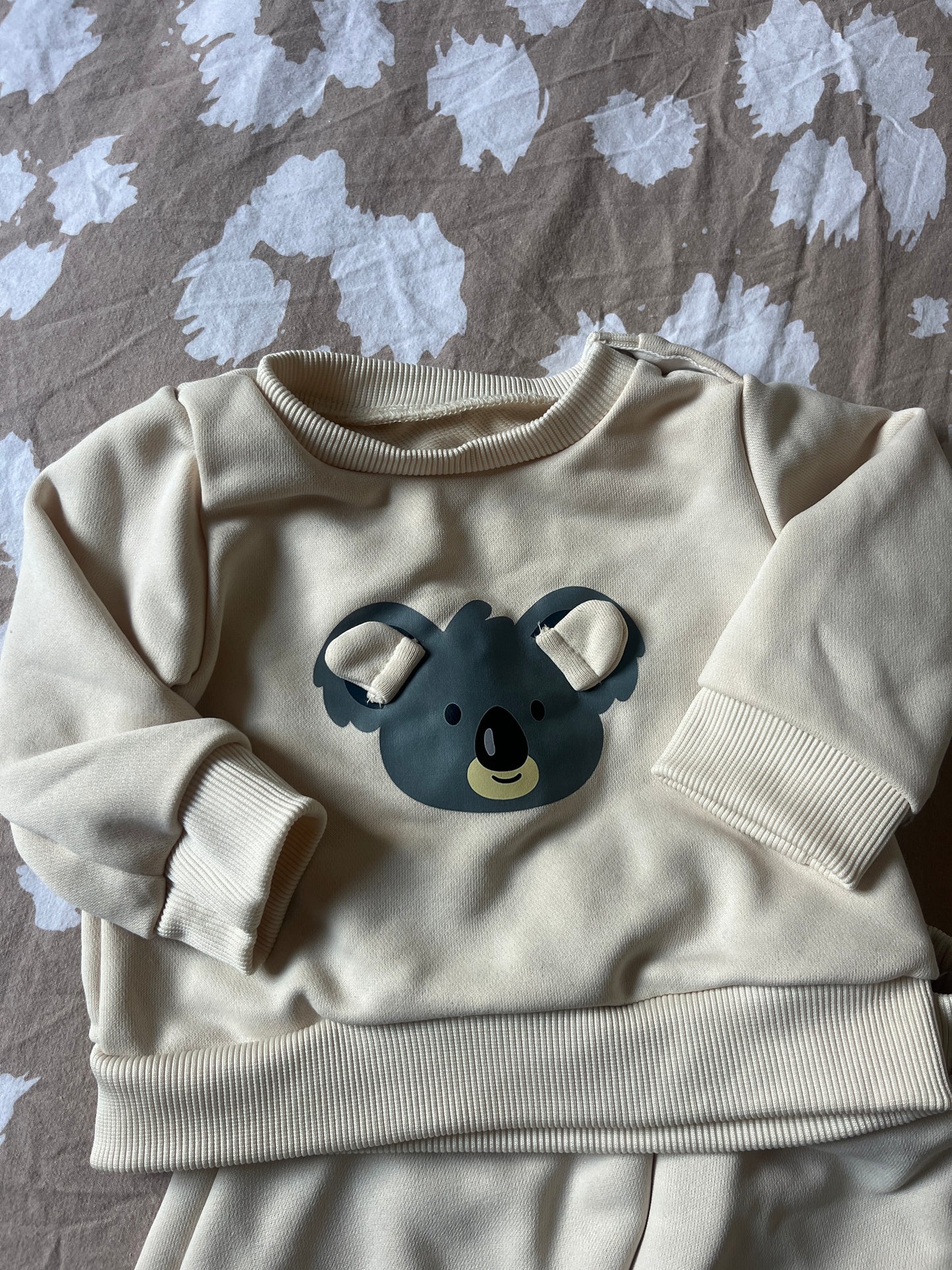Ensemble jogging beige koala - 6/9 mois