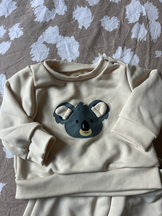 Ensemble jogging beige koala - 6/9 mois