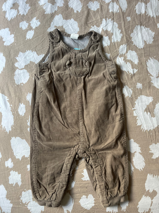 Salopette marron en velours côtelé H&M - 6 mois