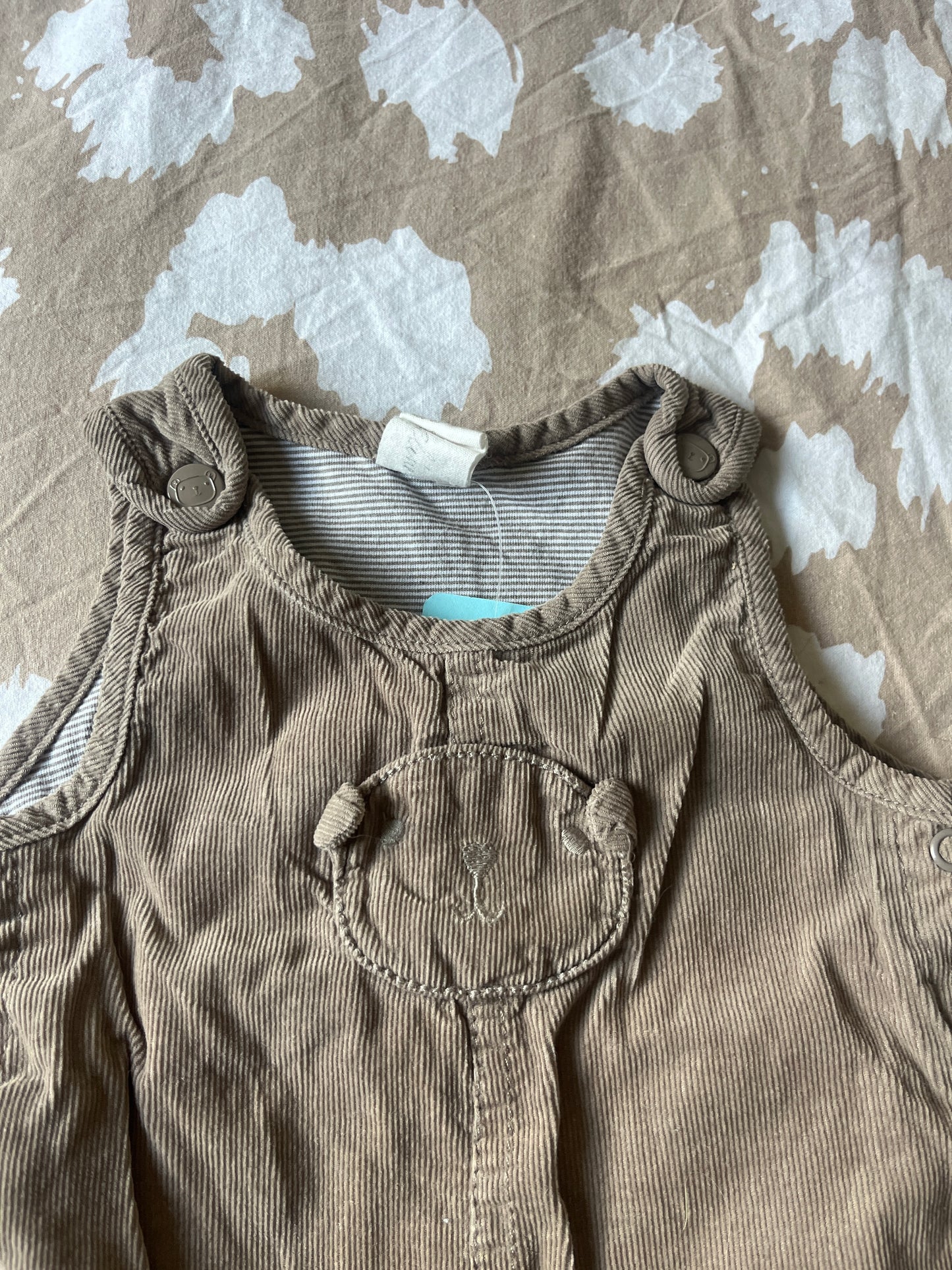 Salopette marron en velours côtelé H&M - 6 mois