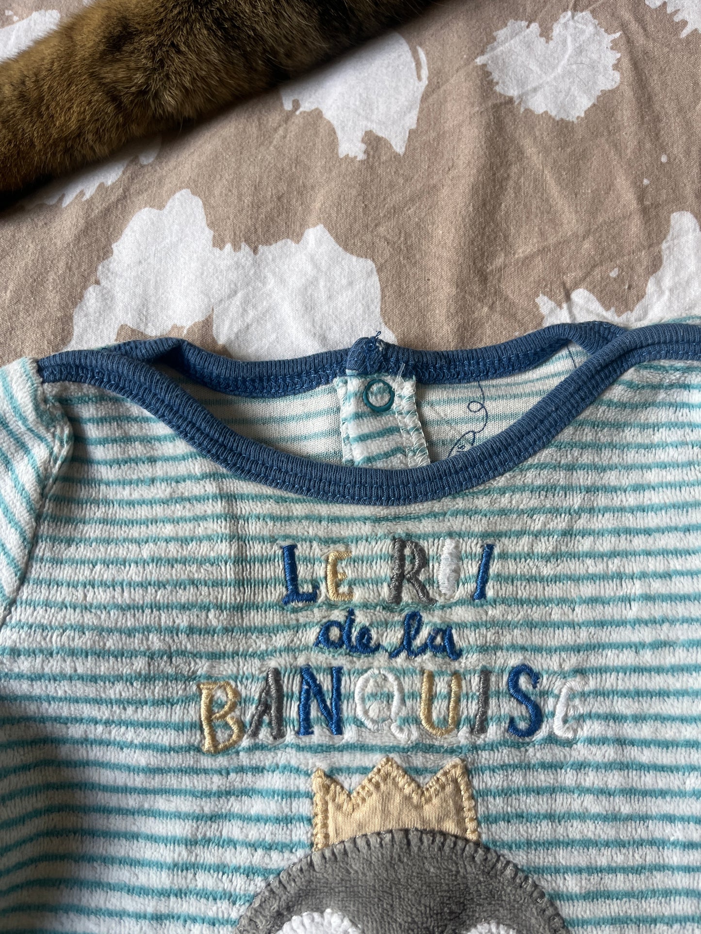 Pyjama en velours pingouin Sergent Major - 6 mois