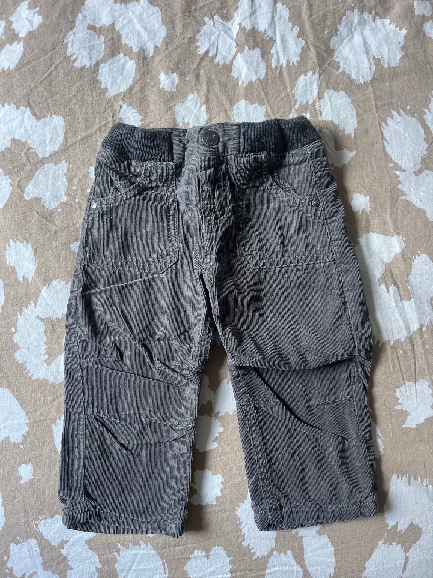 Pantalon gris velours côtelé TAO - 6 mois