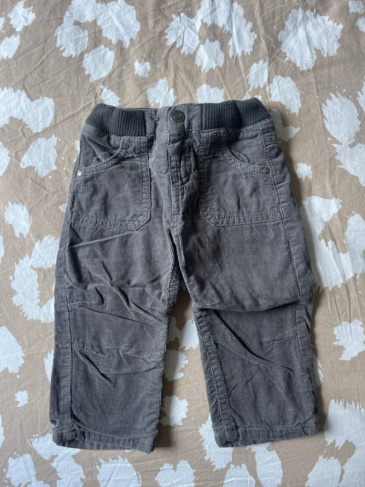 Pantalon gris velours côtelé TAO - 6 mois