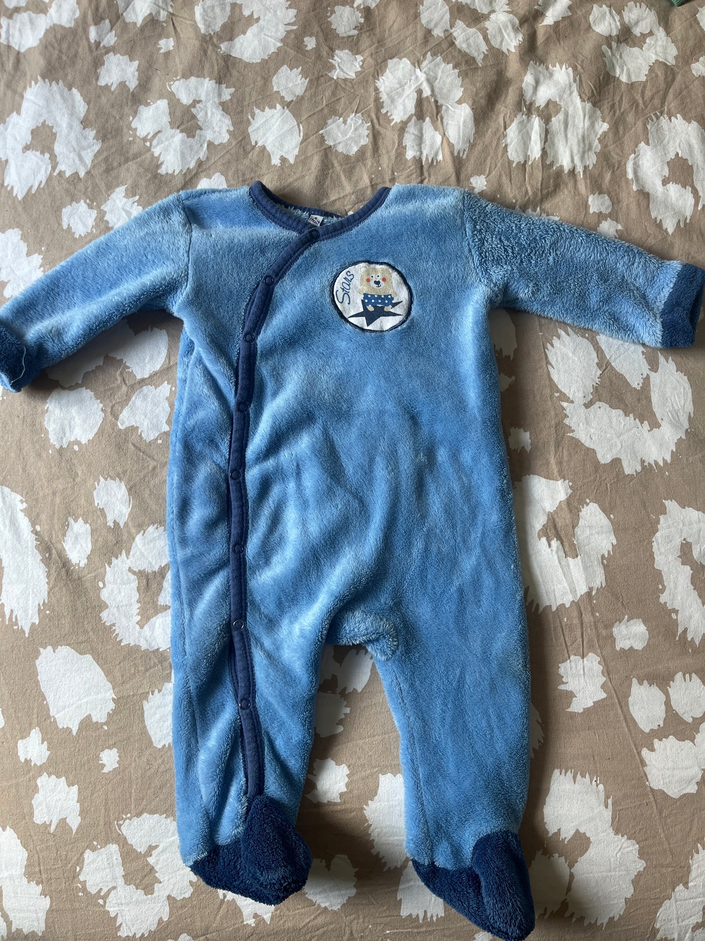 Surpyjama polaire bleu - 6 mois