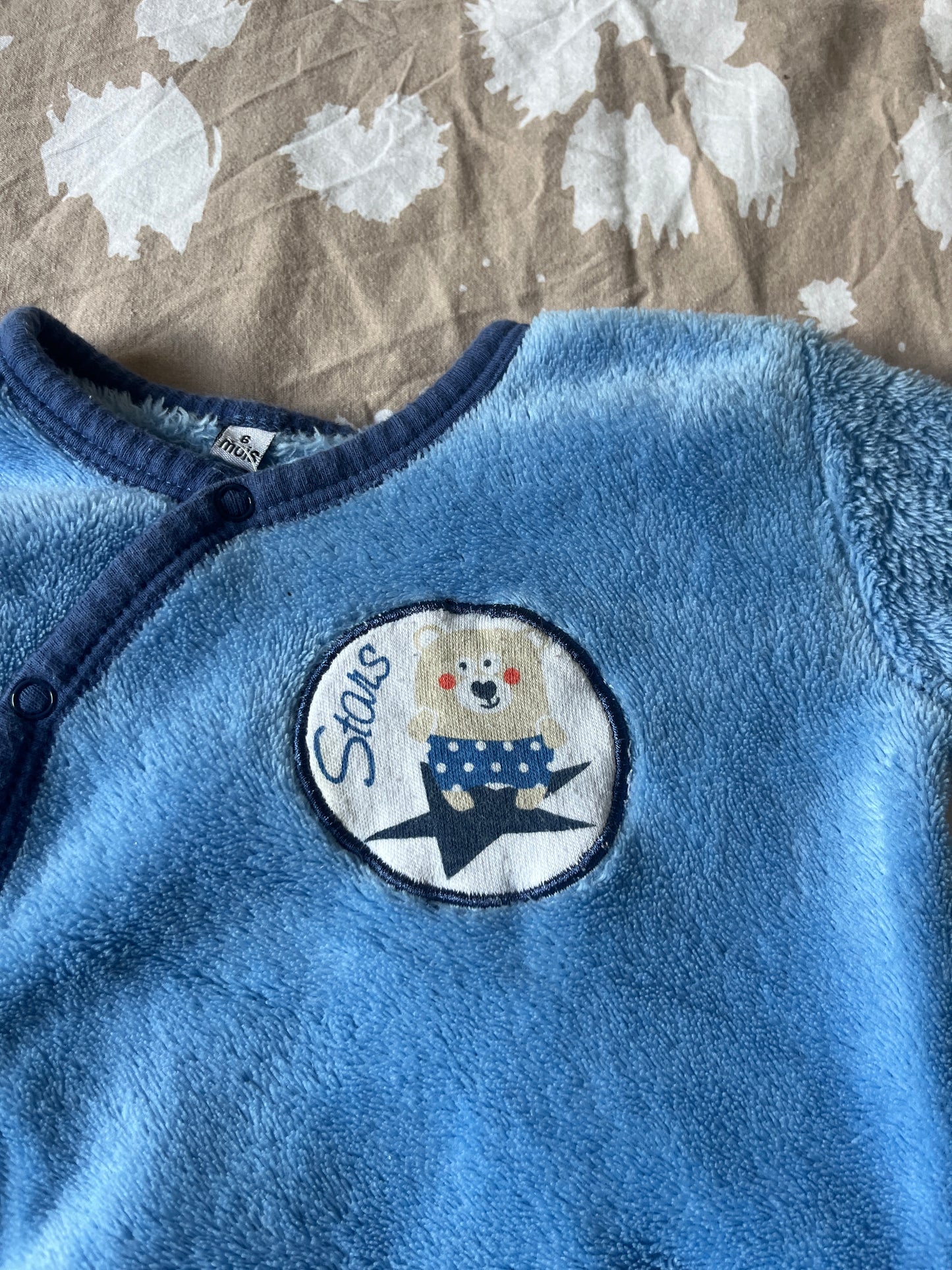 Surpyjama polaire bleu - 6 mois