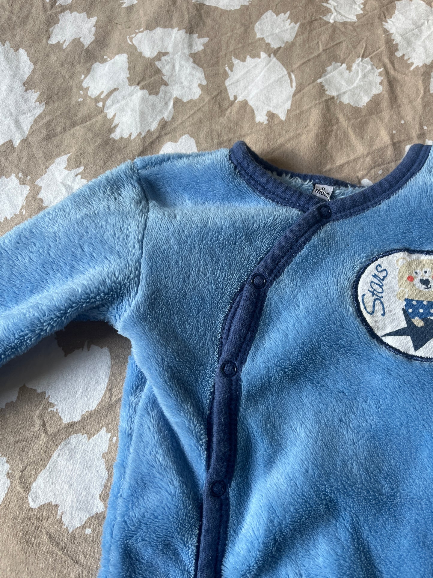 Surpyjama polaire bleu - 6 mois