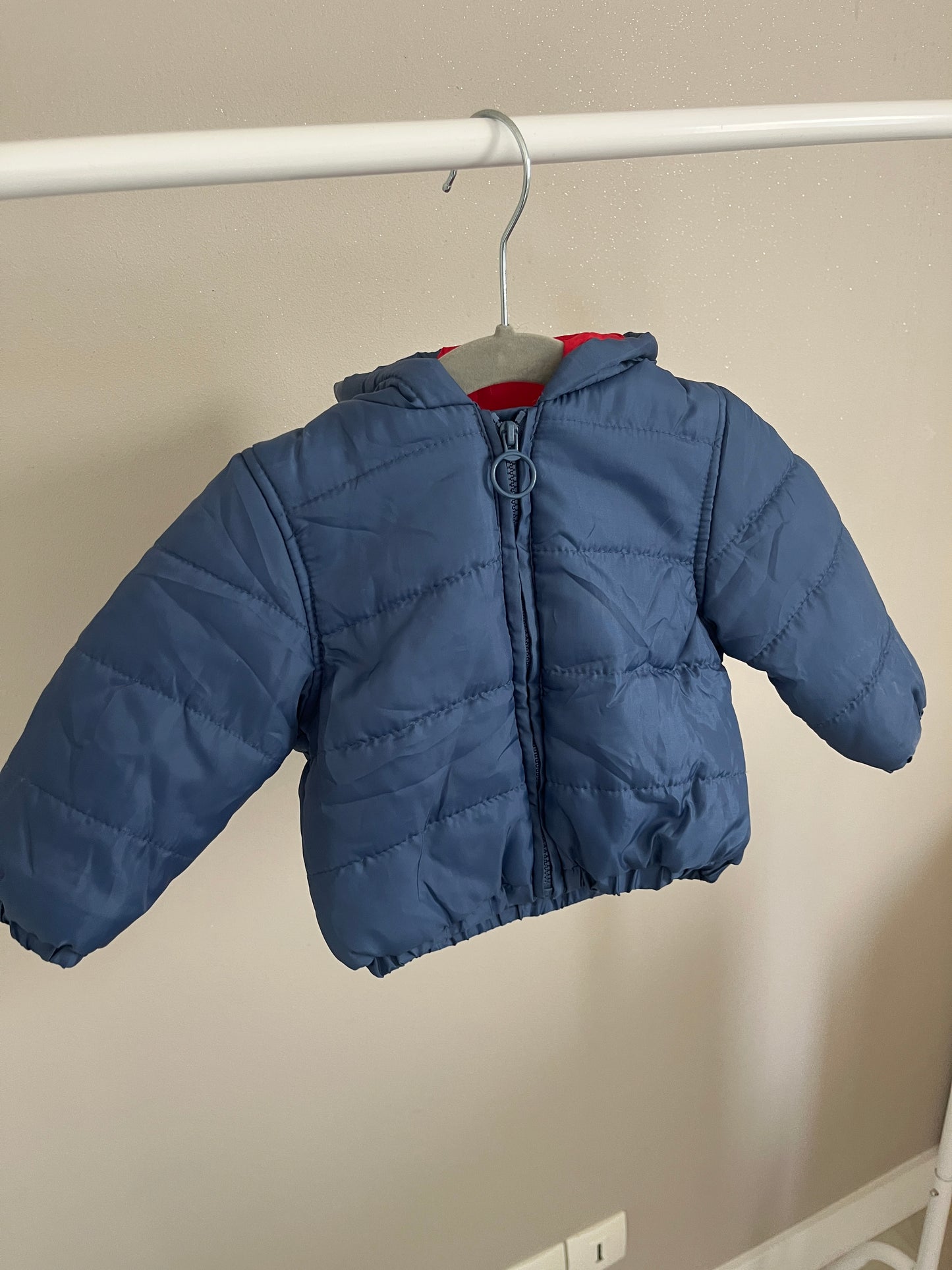 Doudoune imperméable bleu - 6 mois