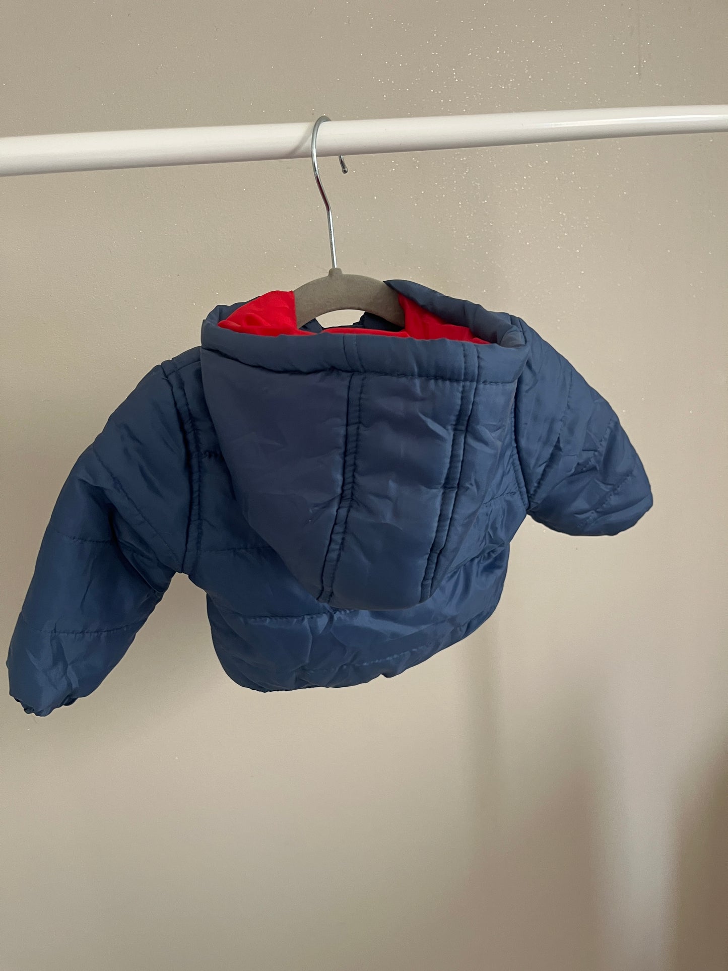 Doudoune imperméable bleu - 6 mois