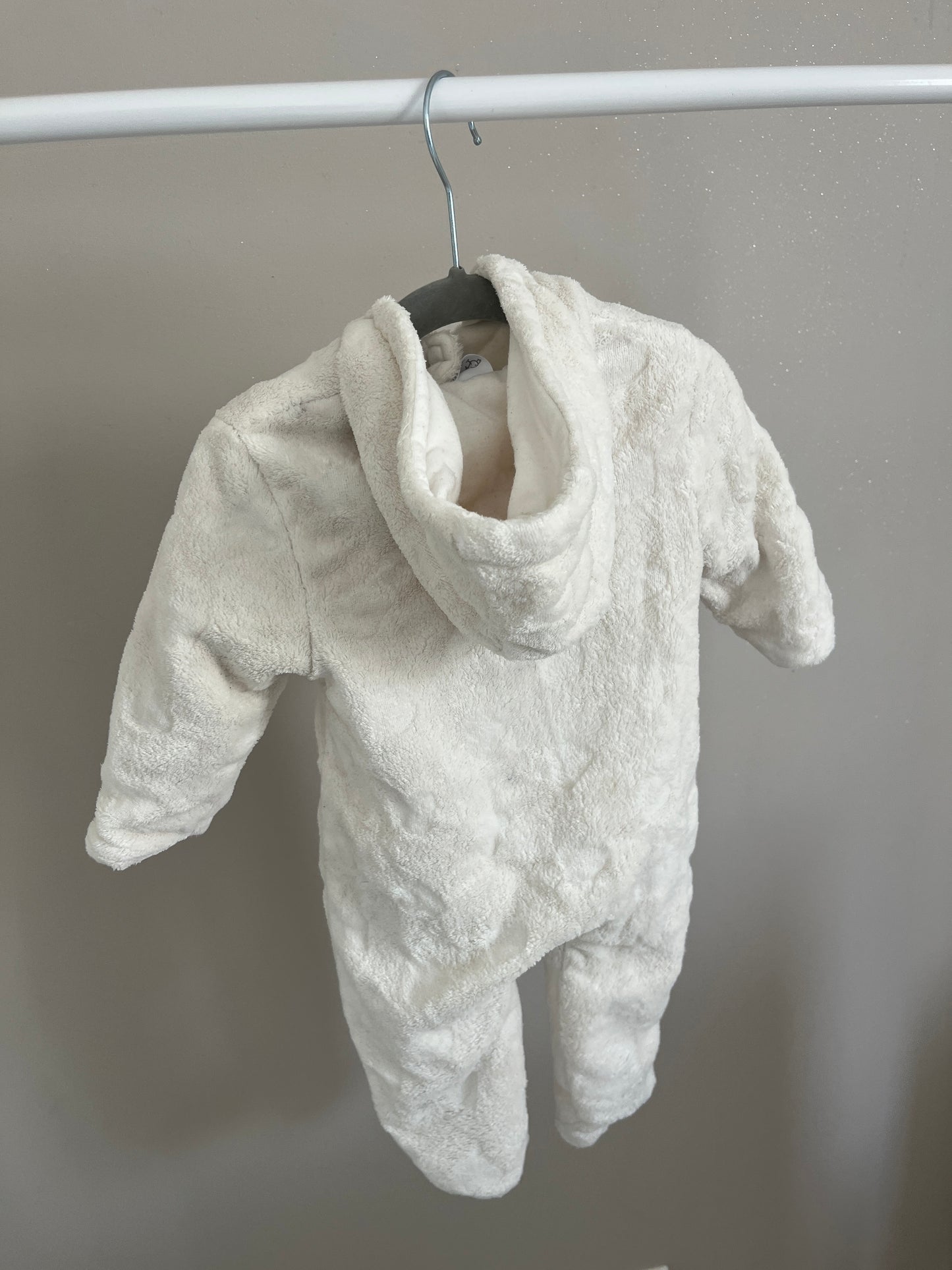 Combinaison pilote polaire blanche - 6 mois
