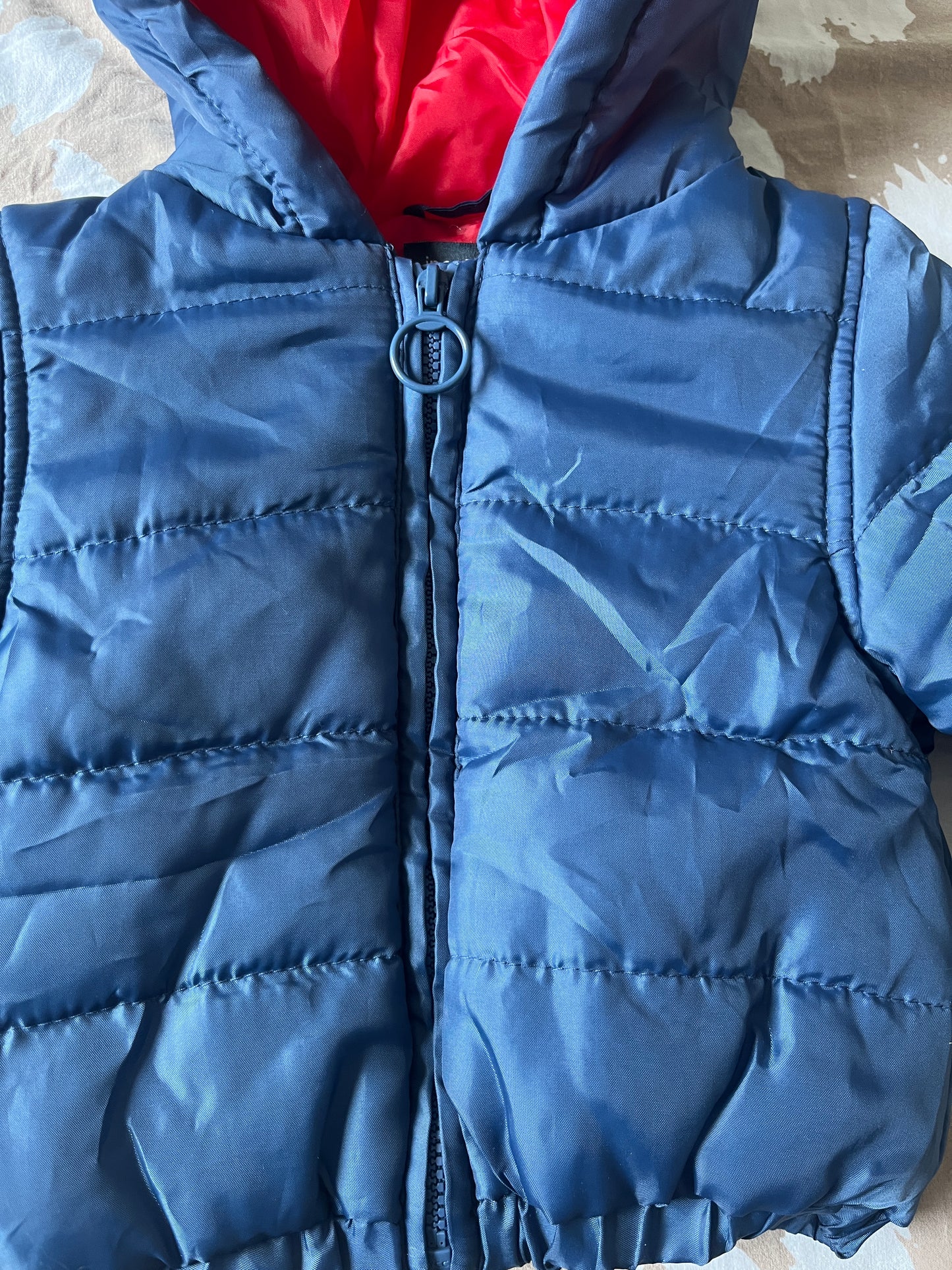 Doudoune imperméable bleu - 6 mois