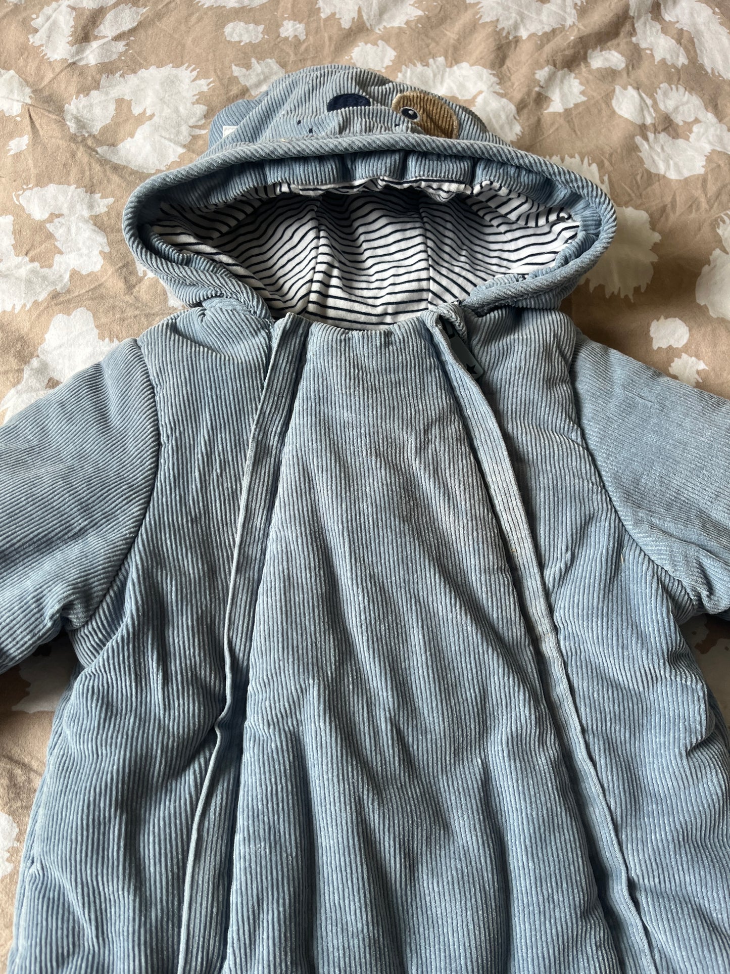Combinaison pilote bleu/gris chien - 6 mois