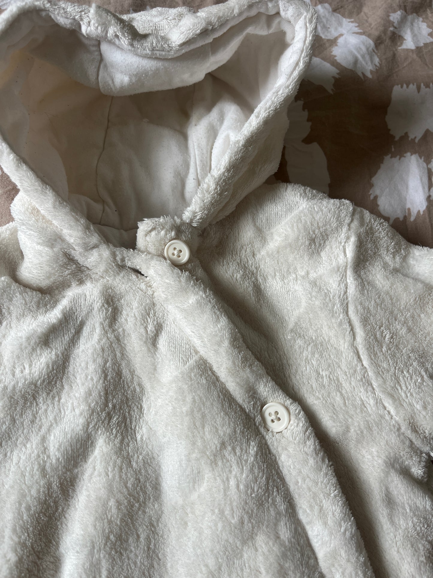 Combinaison pilote polaire blanche - 6 mois