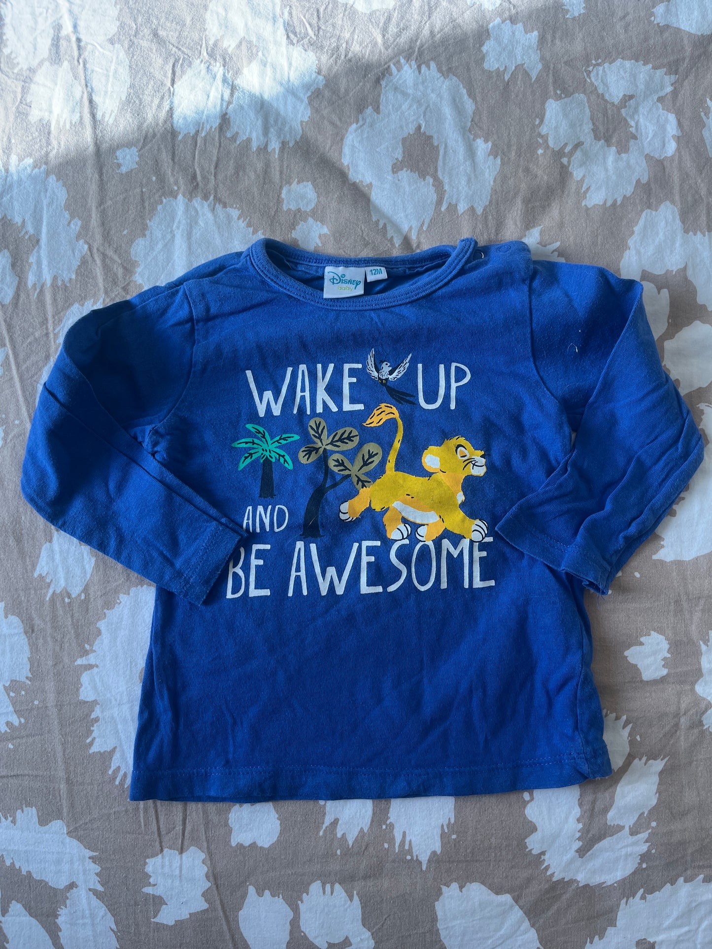T-shirt à manches longues bleu Le Roi Lion - 12 mois