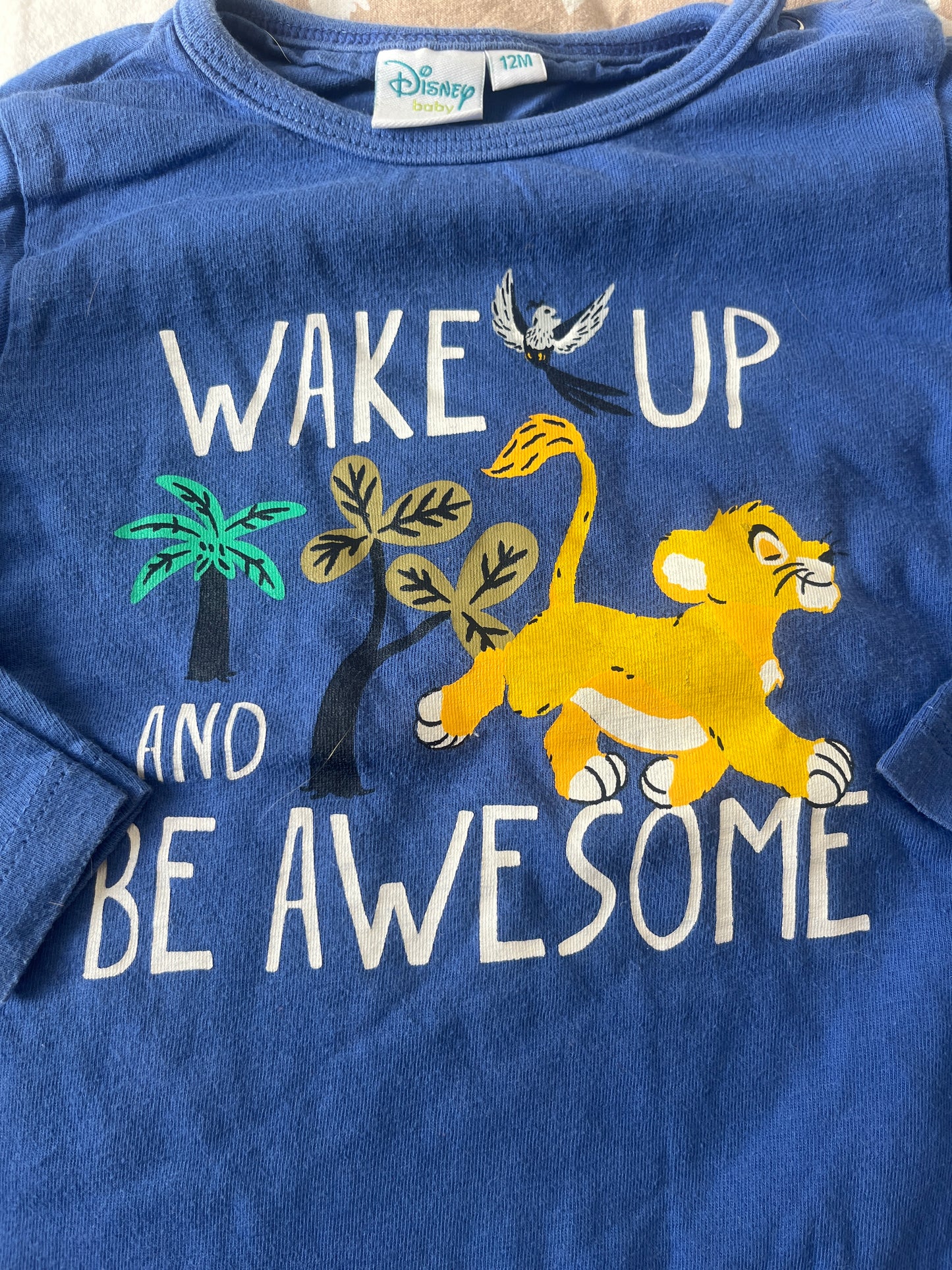 T-shirt à manches longues bleu Le Roi Lion - 12 mois