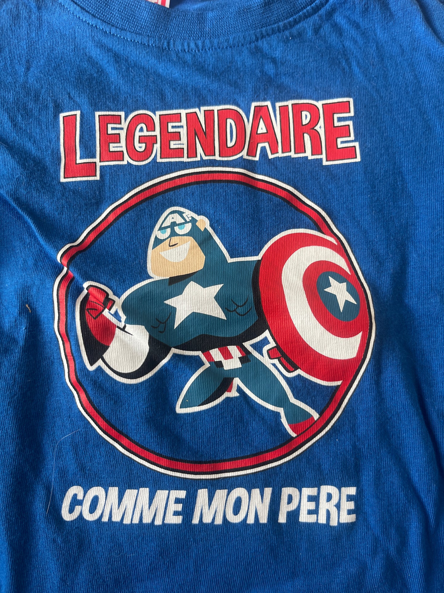 T-shirt à manches courtes bleu Marvel - 12 mois
