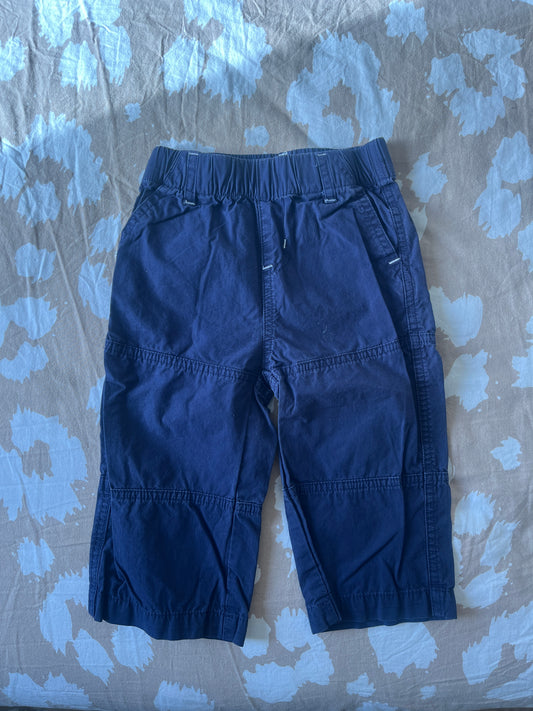 Jean large bleu marine avec poches - 12 mois
