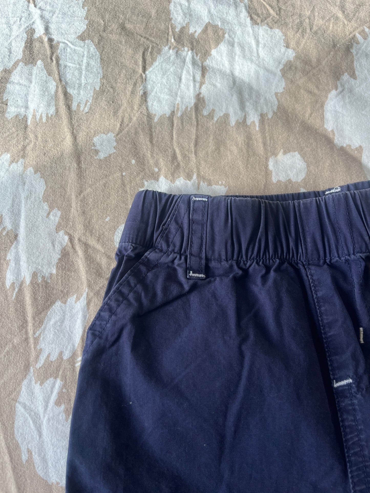 Jean large bleu marine avec poches - 12 mois