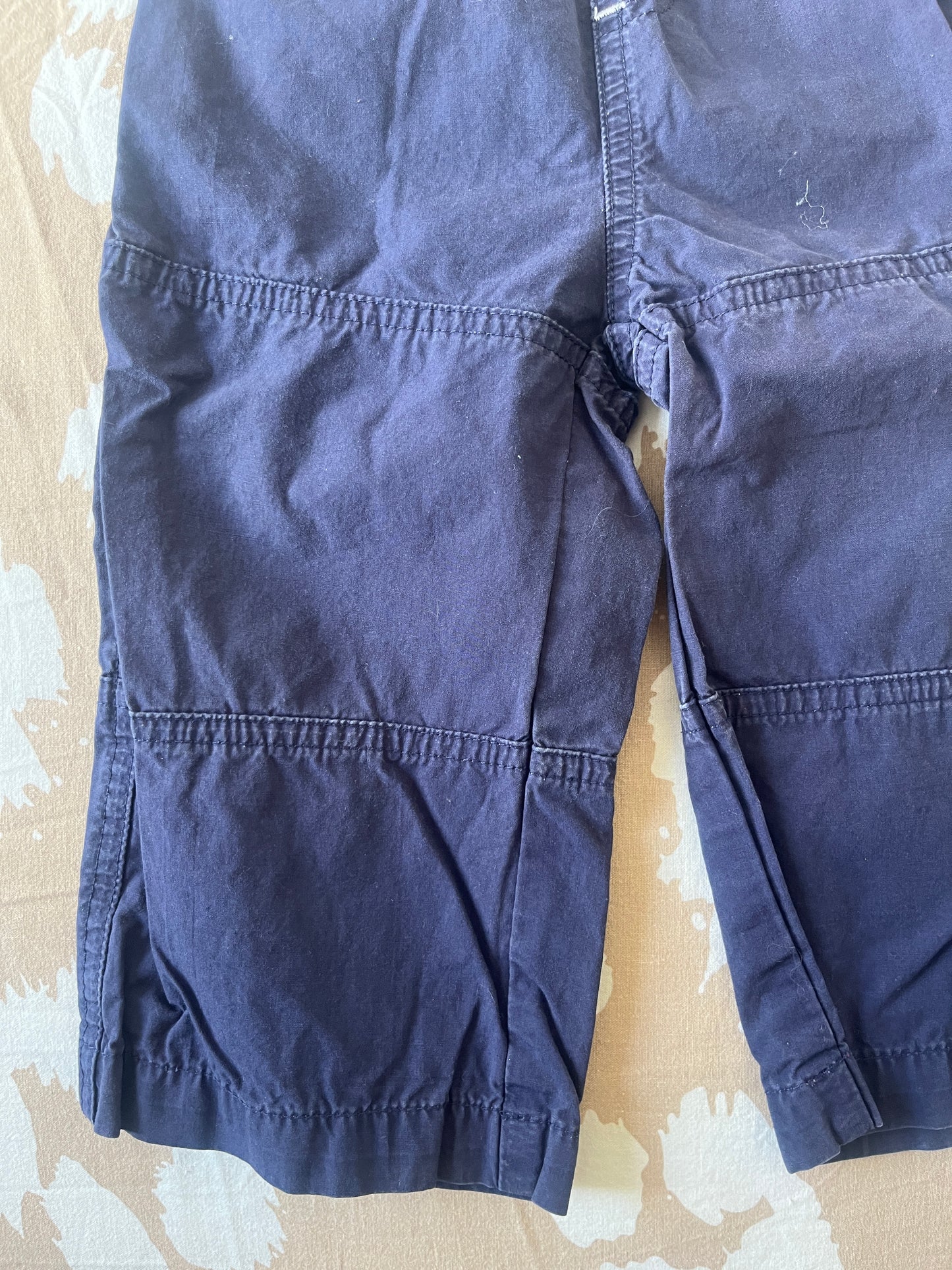 Jean large bleu marine avec poches - 12 mois