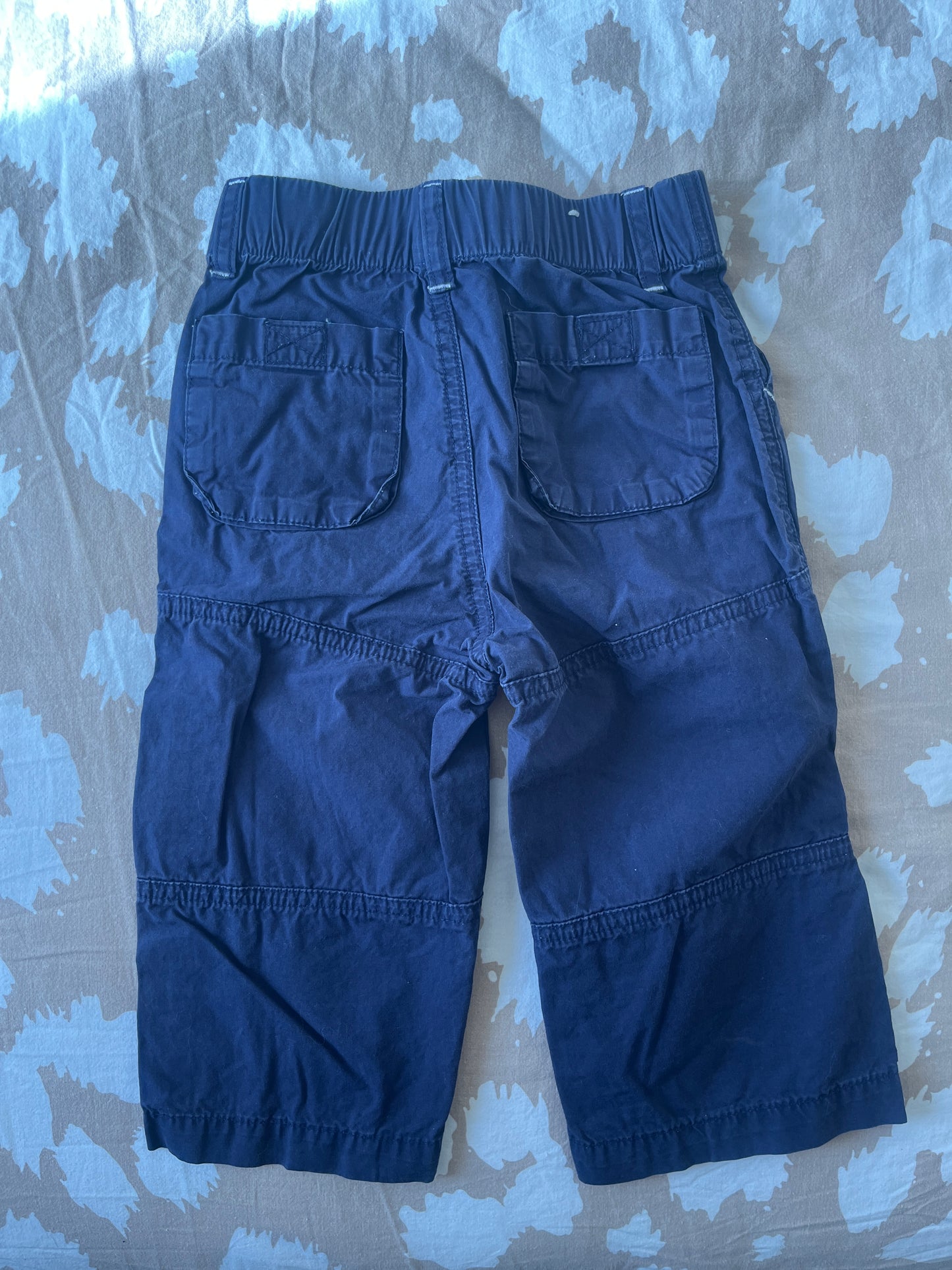 Jean large bleu marine avec poches - 12 mois
