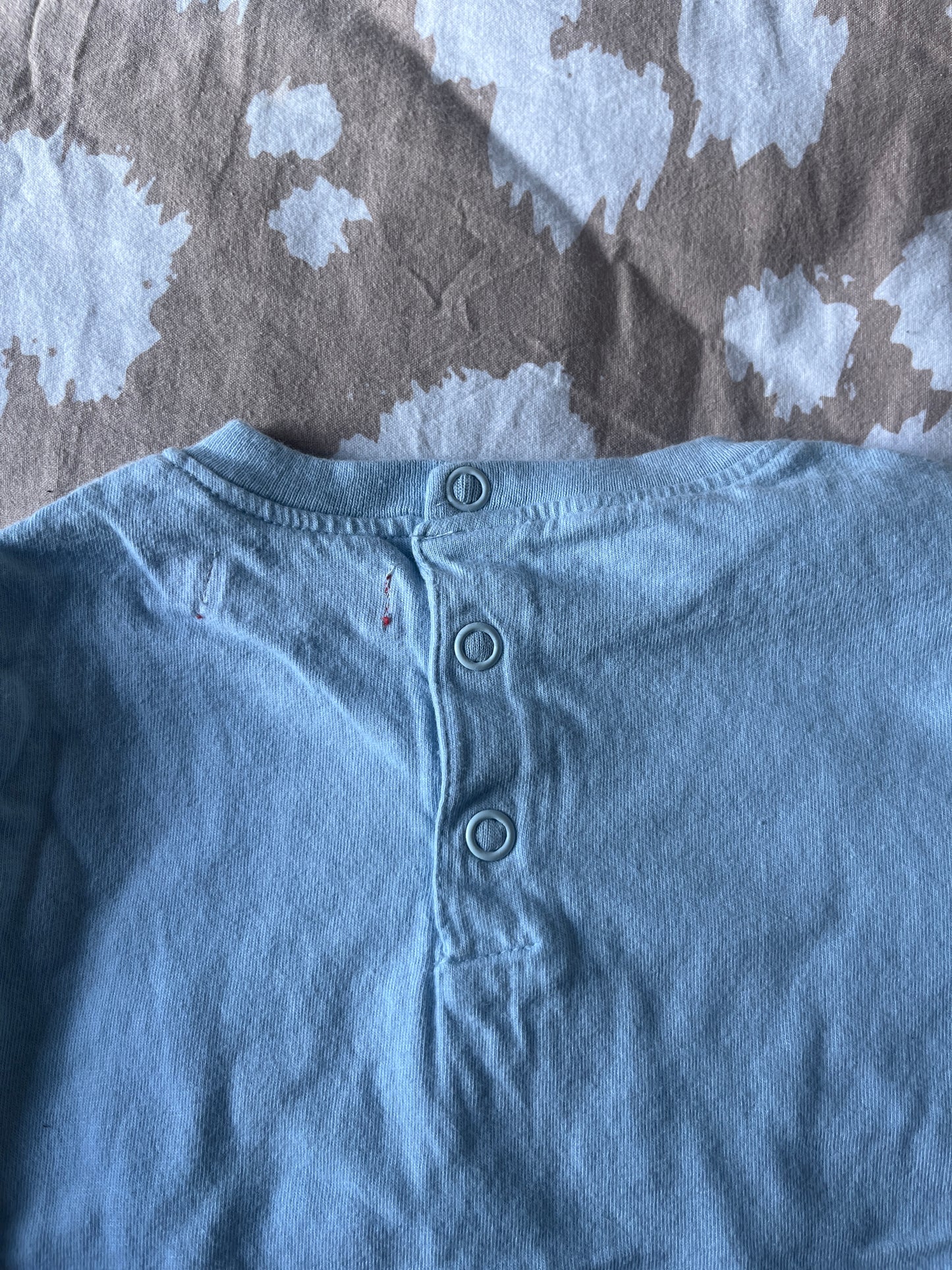 T-shirt à manches longues bleu « vintage baby rétro City bike » - 12 mois