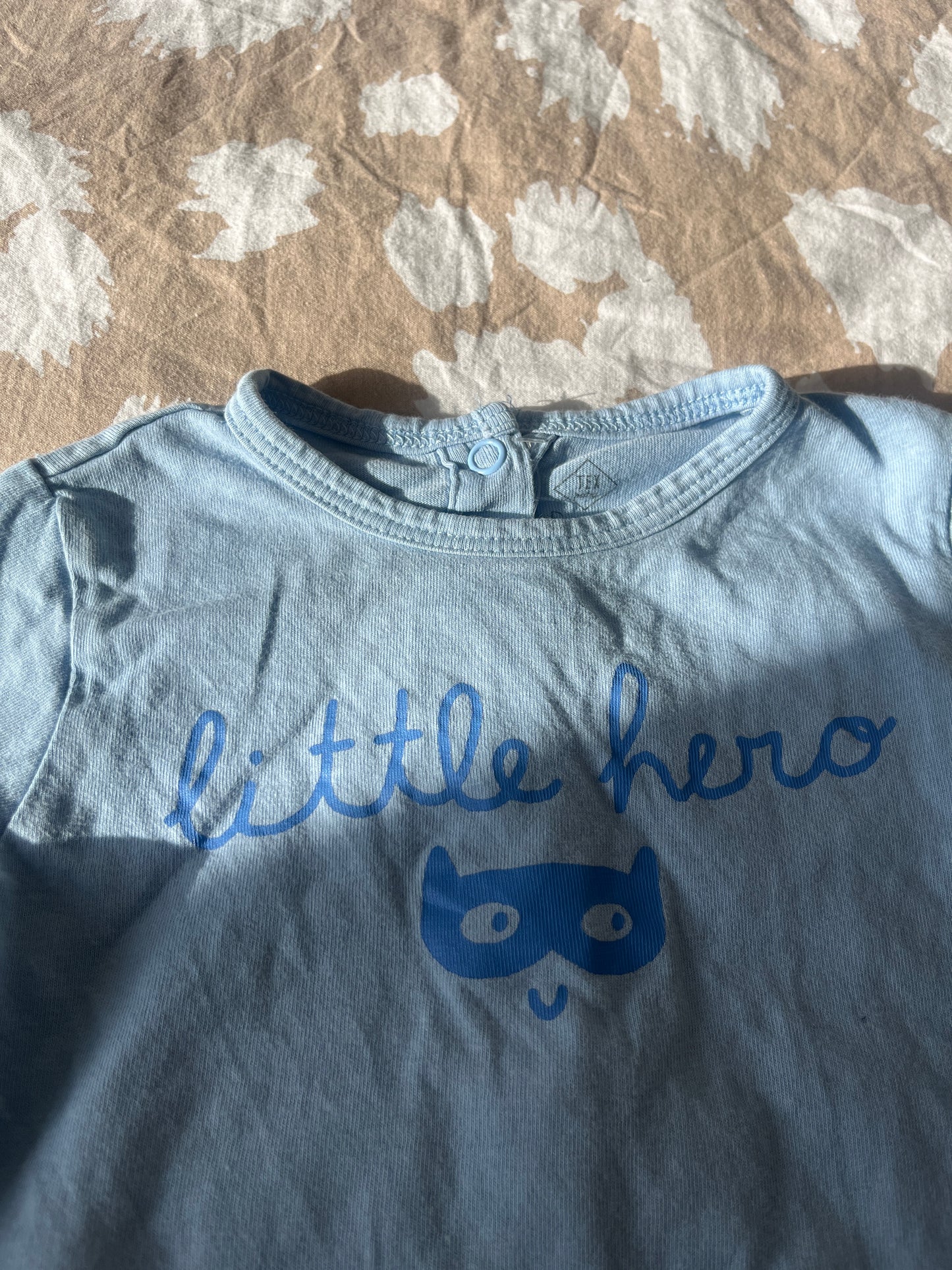 Pyjama léger bleu « Little hero » - 12 mois