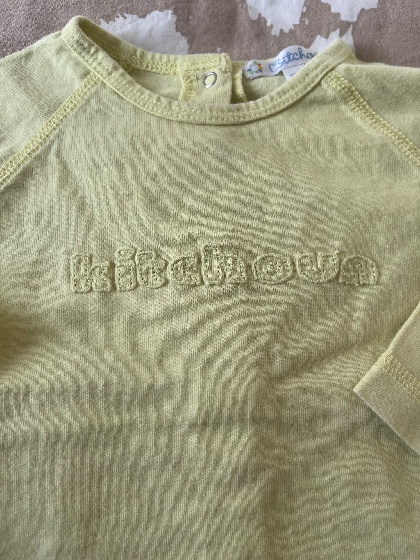 T-shirt à manches longues jaune pâle Kitchoun - 12 mois