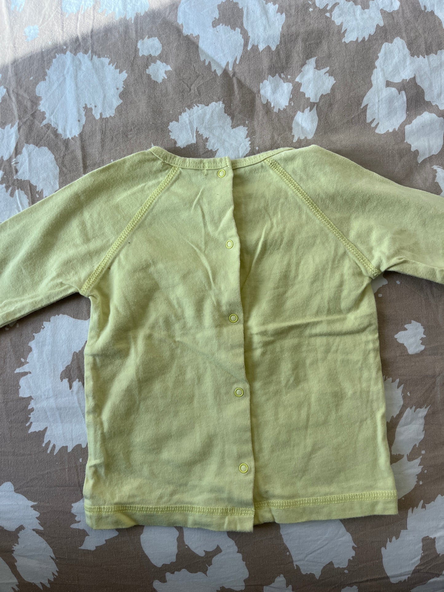 T-shirt à manches longues jaune pâle Kitchoun - 12 mois
