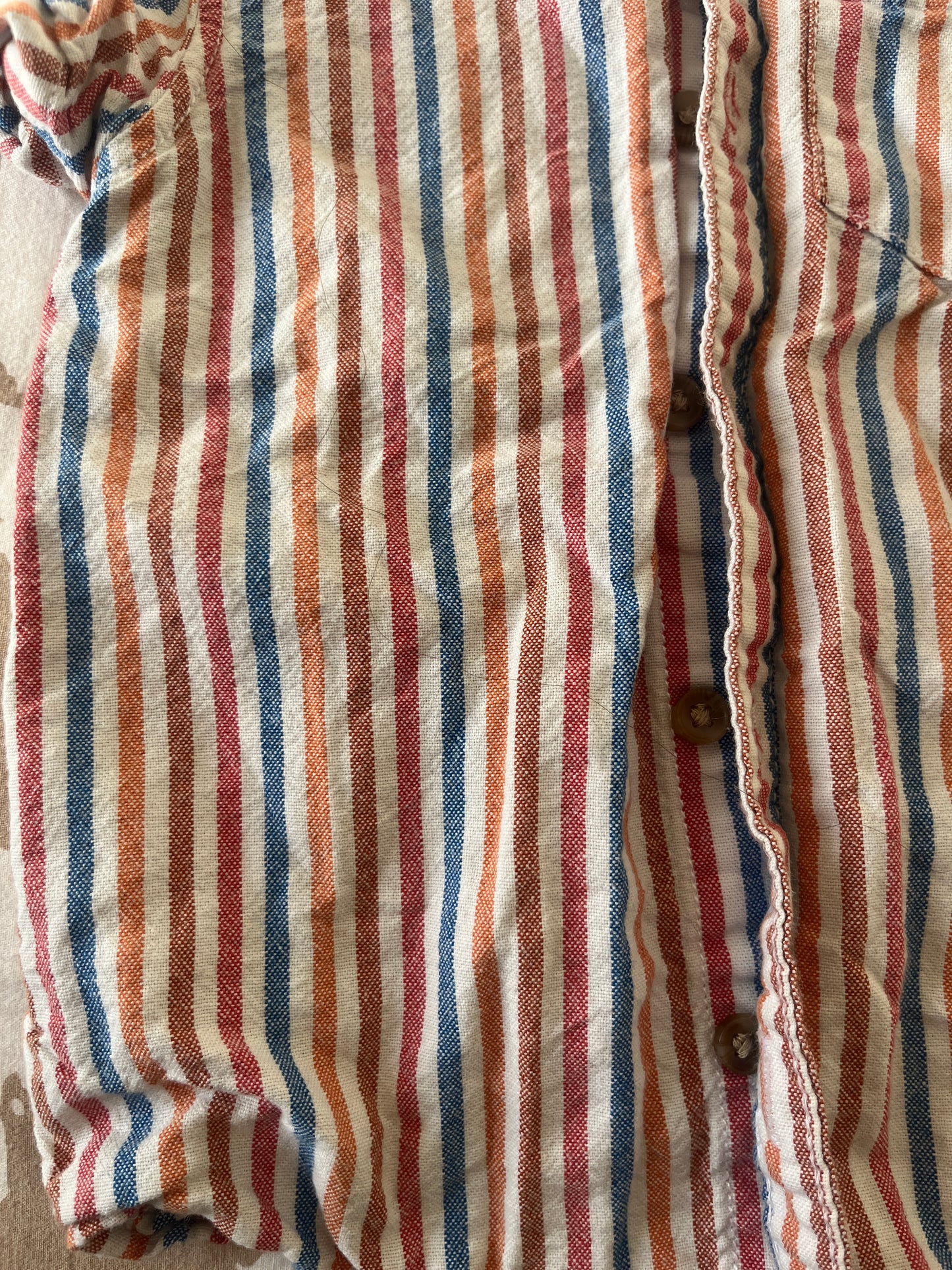 Chemise à manches courtes rayures colorées - 18/24 mois (92cm)