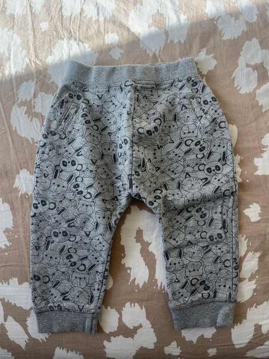 Jogging gris avec têtes d’animaux - 18 mois