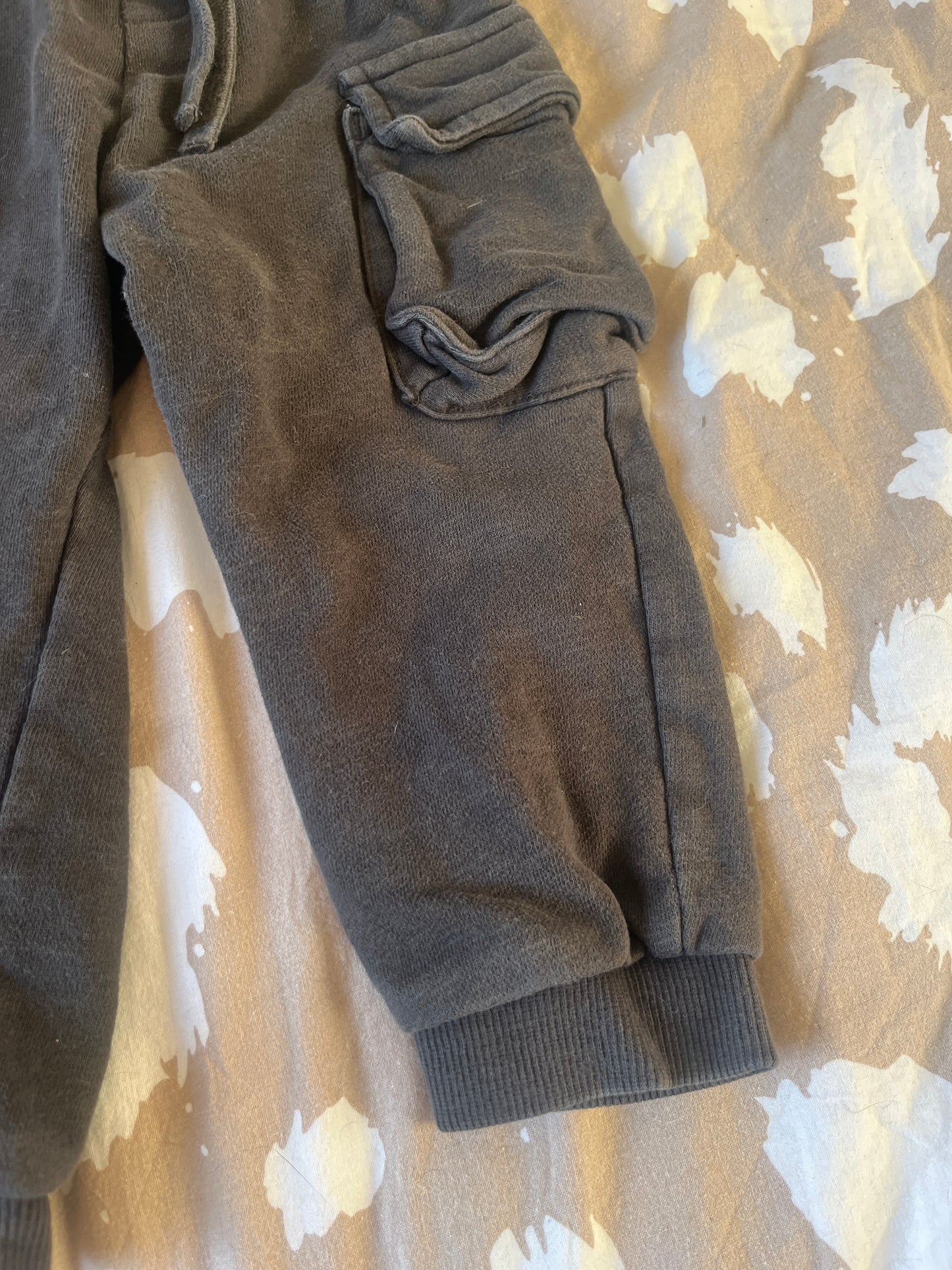 Pantalon cargo en tissu noir - 24 mois
