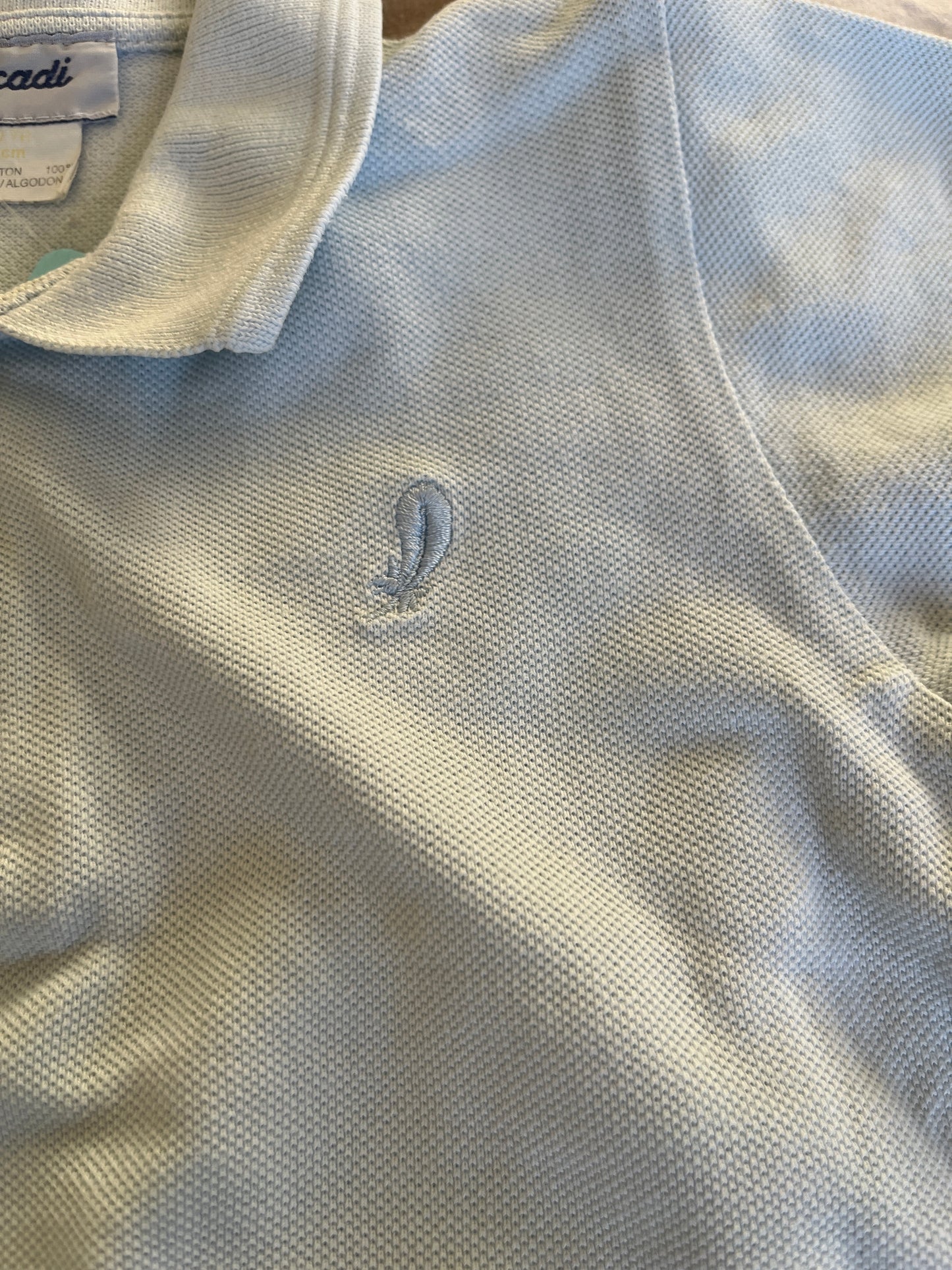 Polo en maille à manches courtes bleu ciel Jacadi - 2 ans