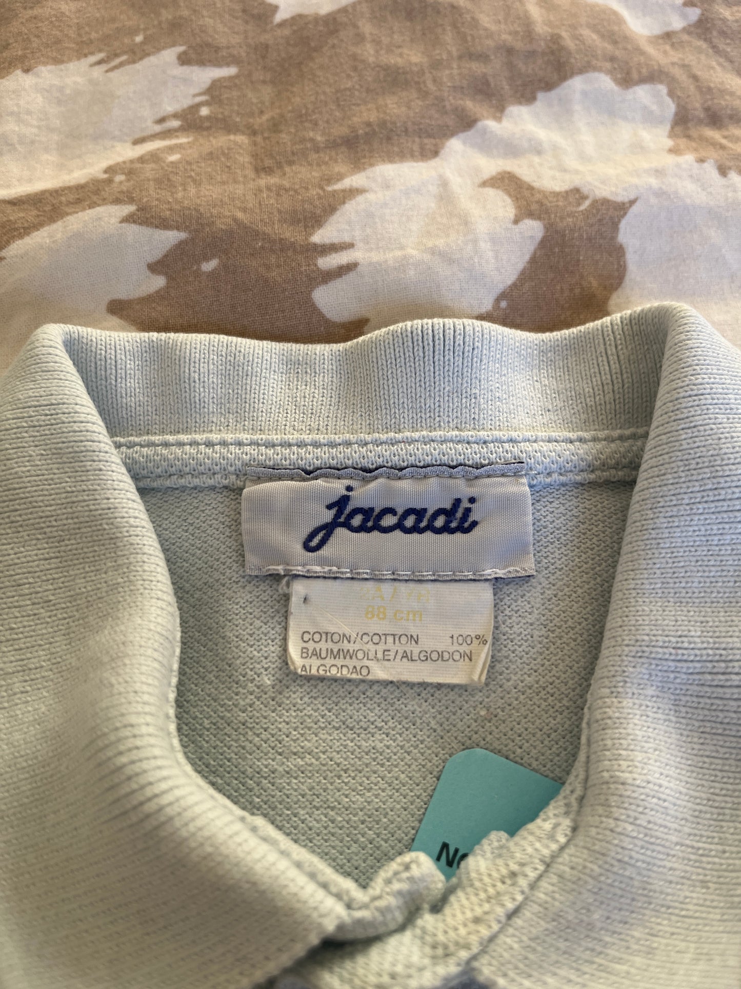 Polo en maille à manches courtes bleu ciel Jacadi - 2 ans
