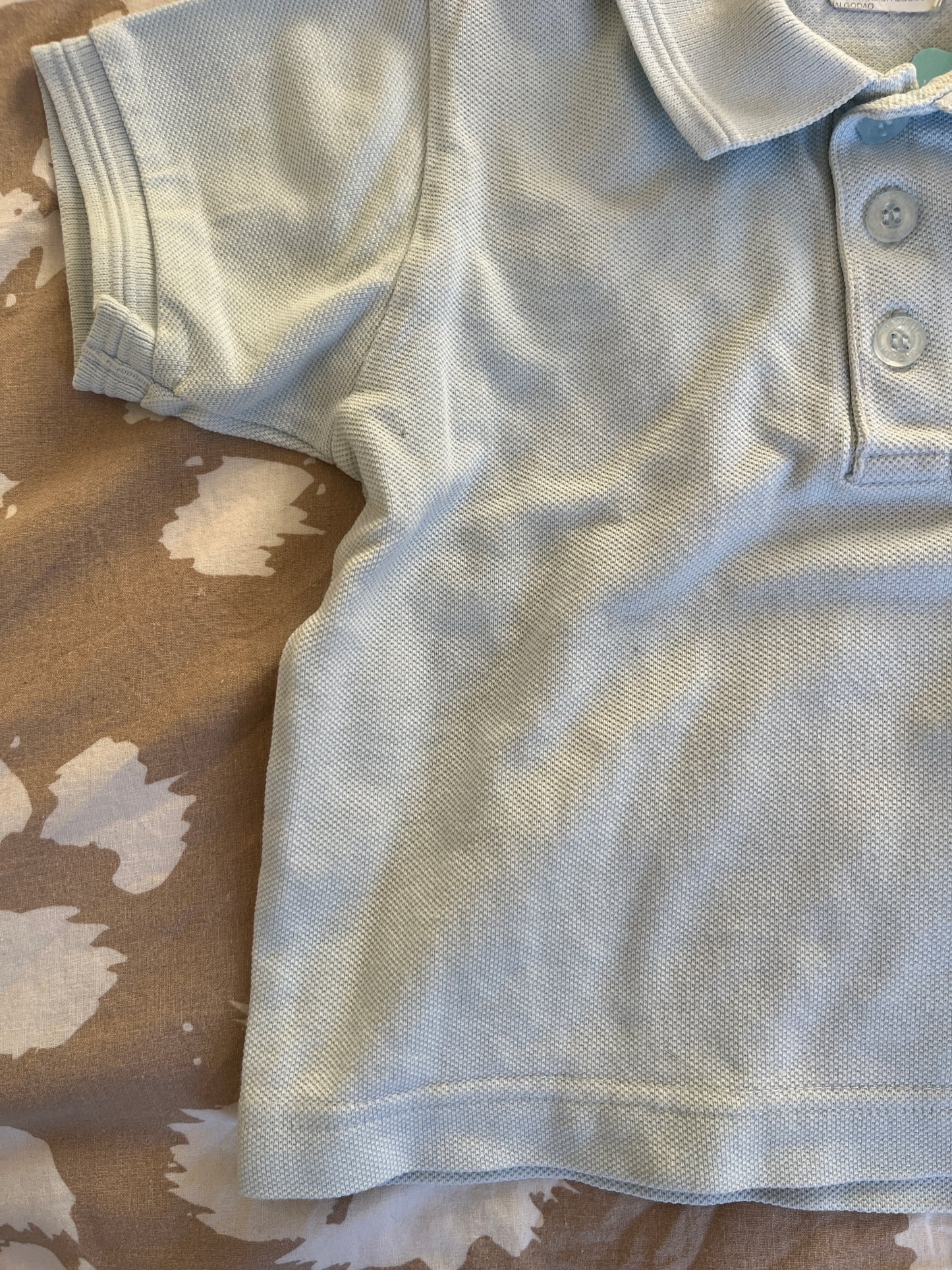 Polo en maille à manches courtes bleu ciel Jacadi - 2 ans