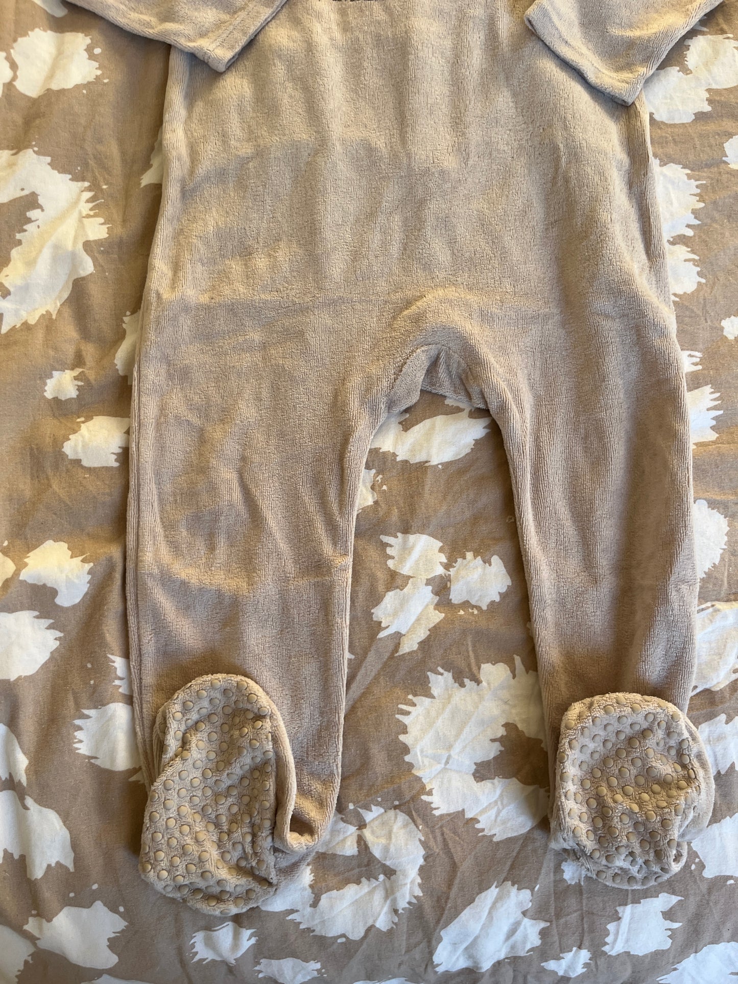 Pyjama velours beige motif panda - 23 mois
