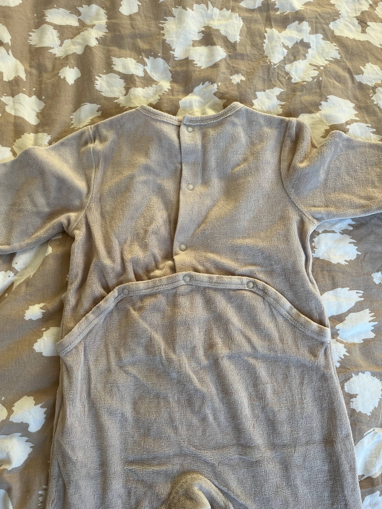Pyjama velours beige motif panda - 23 mois