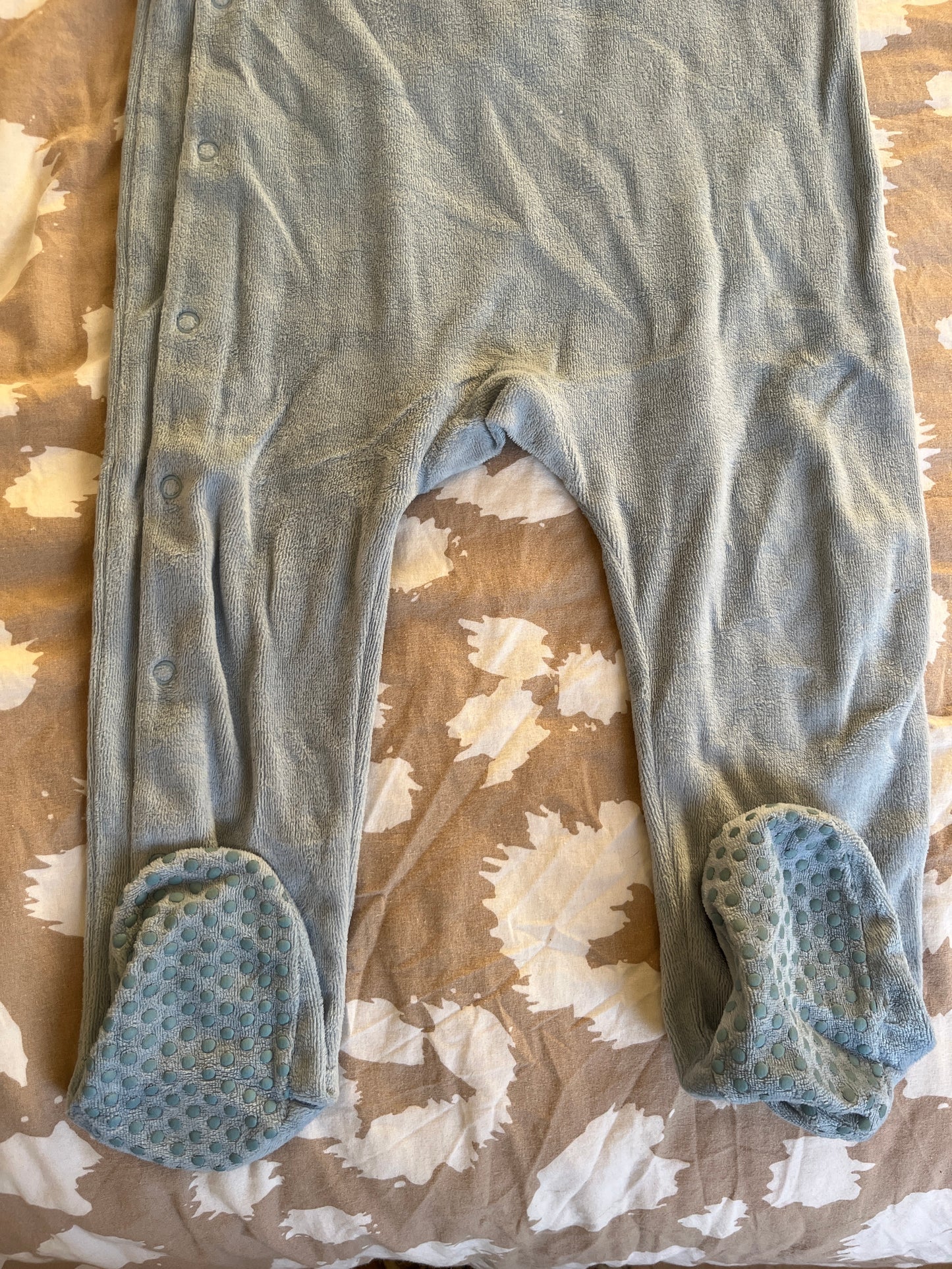 Pyjama velours bleu ciel ouverture devant astronaute - 23 mois