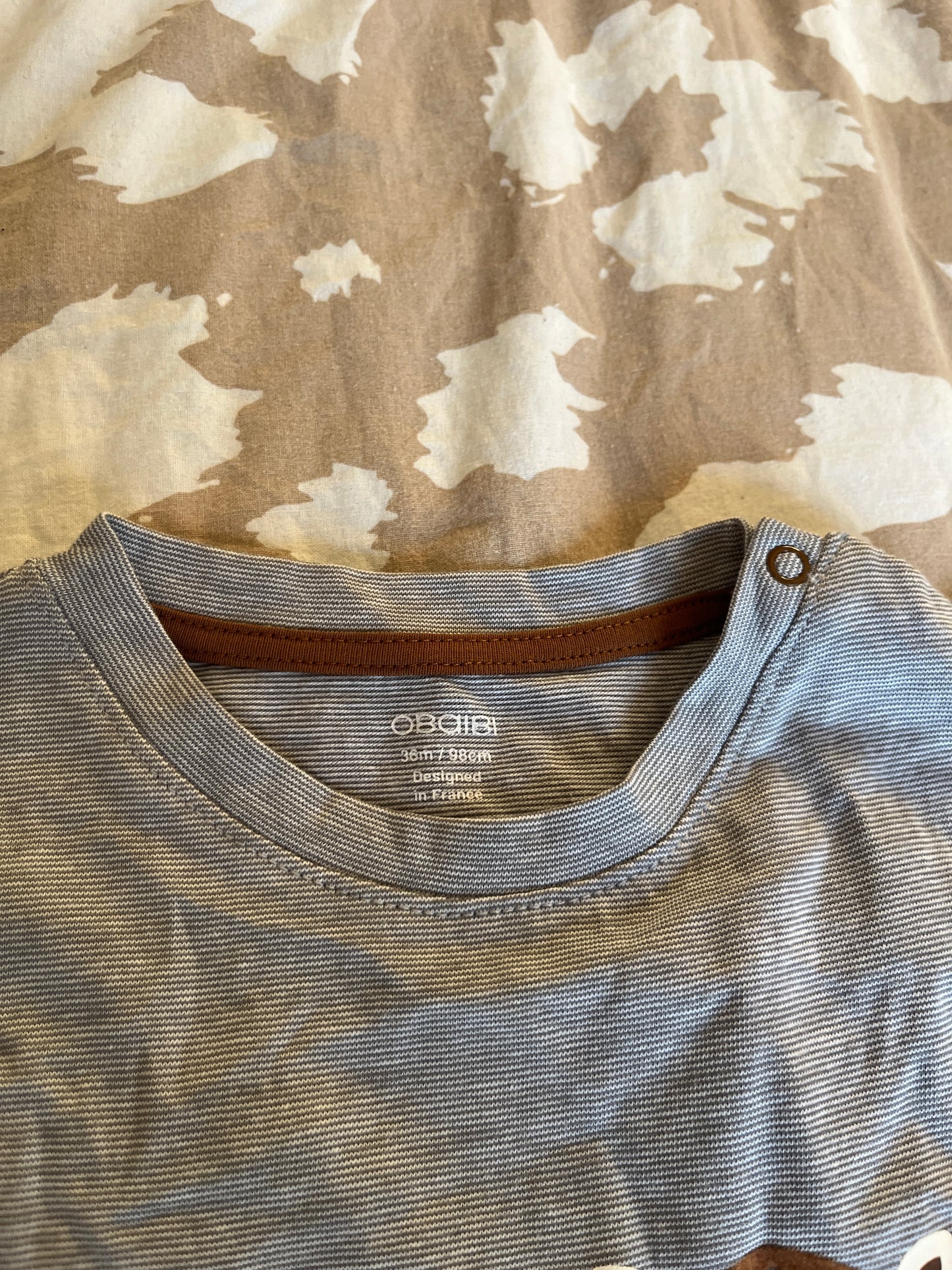 T-shirt à manches longues à fines rayures motifs animaux & émotions - 36 mois
