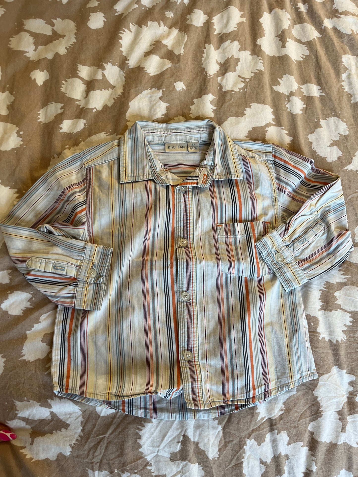 Chemise à manches longues à rayures colorées - 3 ans