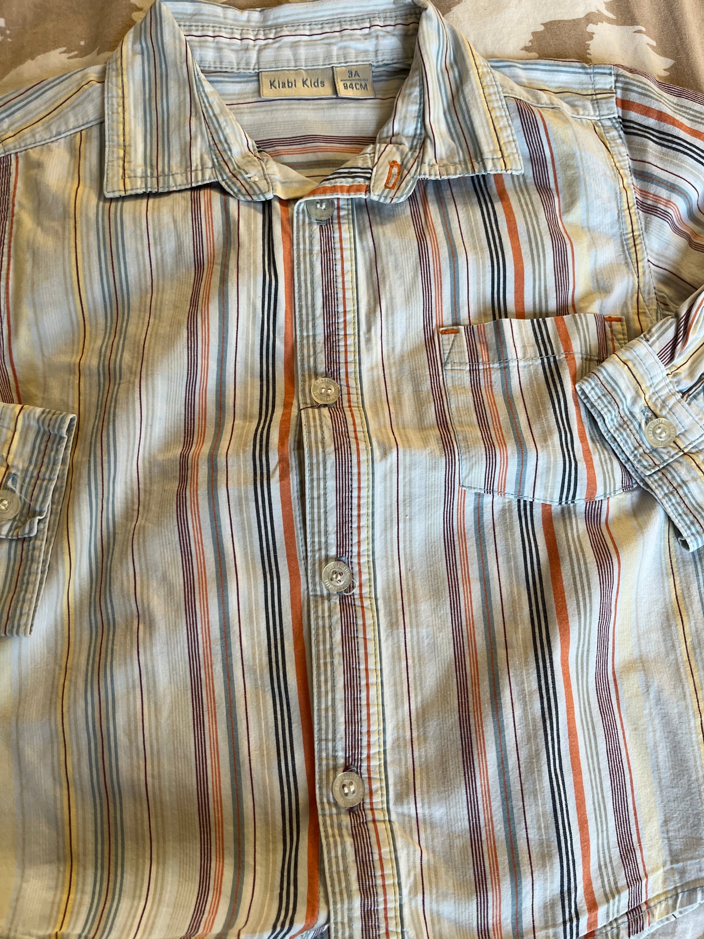 Chemise à manches longues à rayures colorées - 3 ans