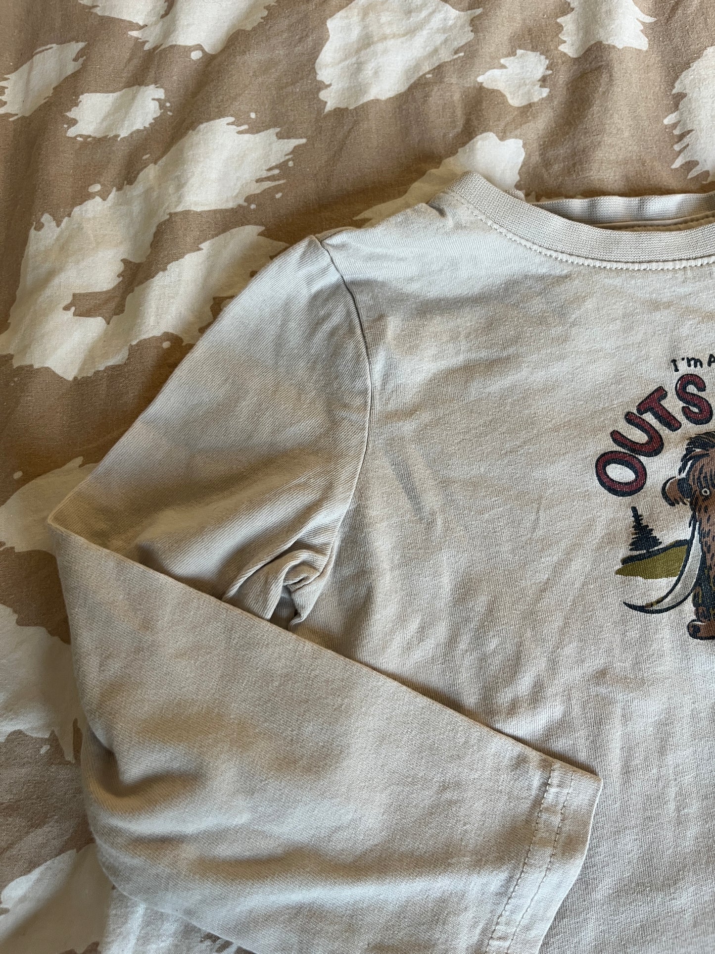 T-shirt à manches longues beige « outsider » - 3 ans