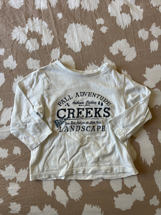 T-shirt à manches longues blanc Creeks - 12 mois