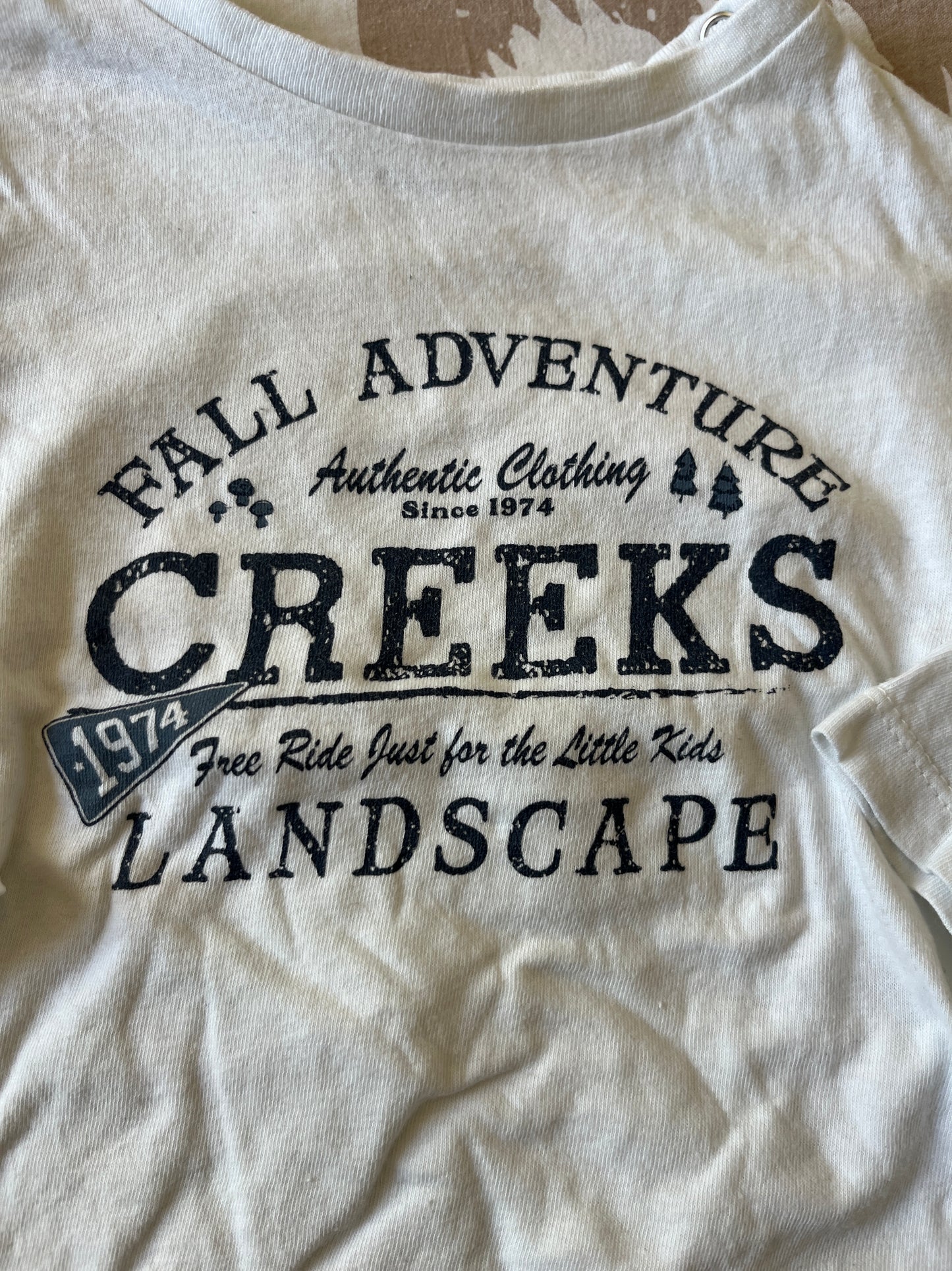 T-shirt à manches longues blanc Creeks - 12 mois