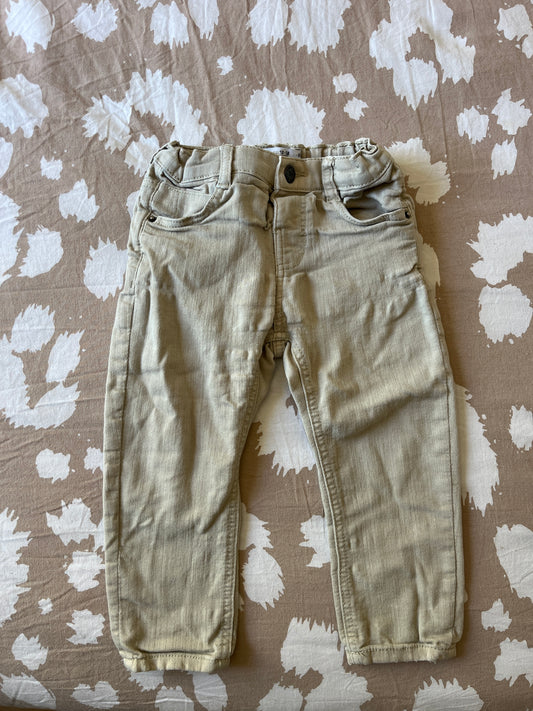 Jean denim beige avec poches Zara - 12/18 mois (86cm)