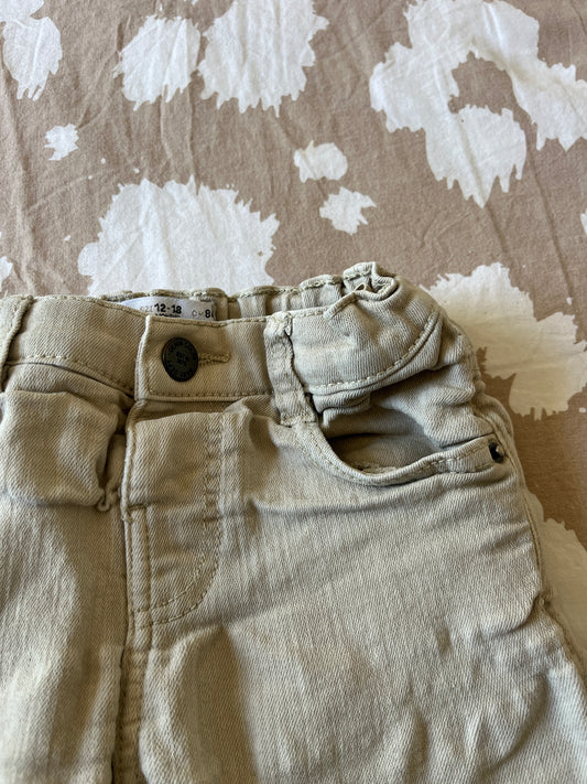 Jean denim beige avec poches Zara - 12/18 mois (86cm)