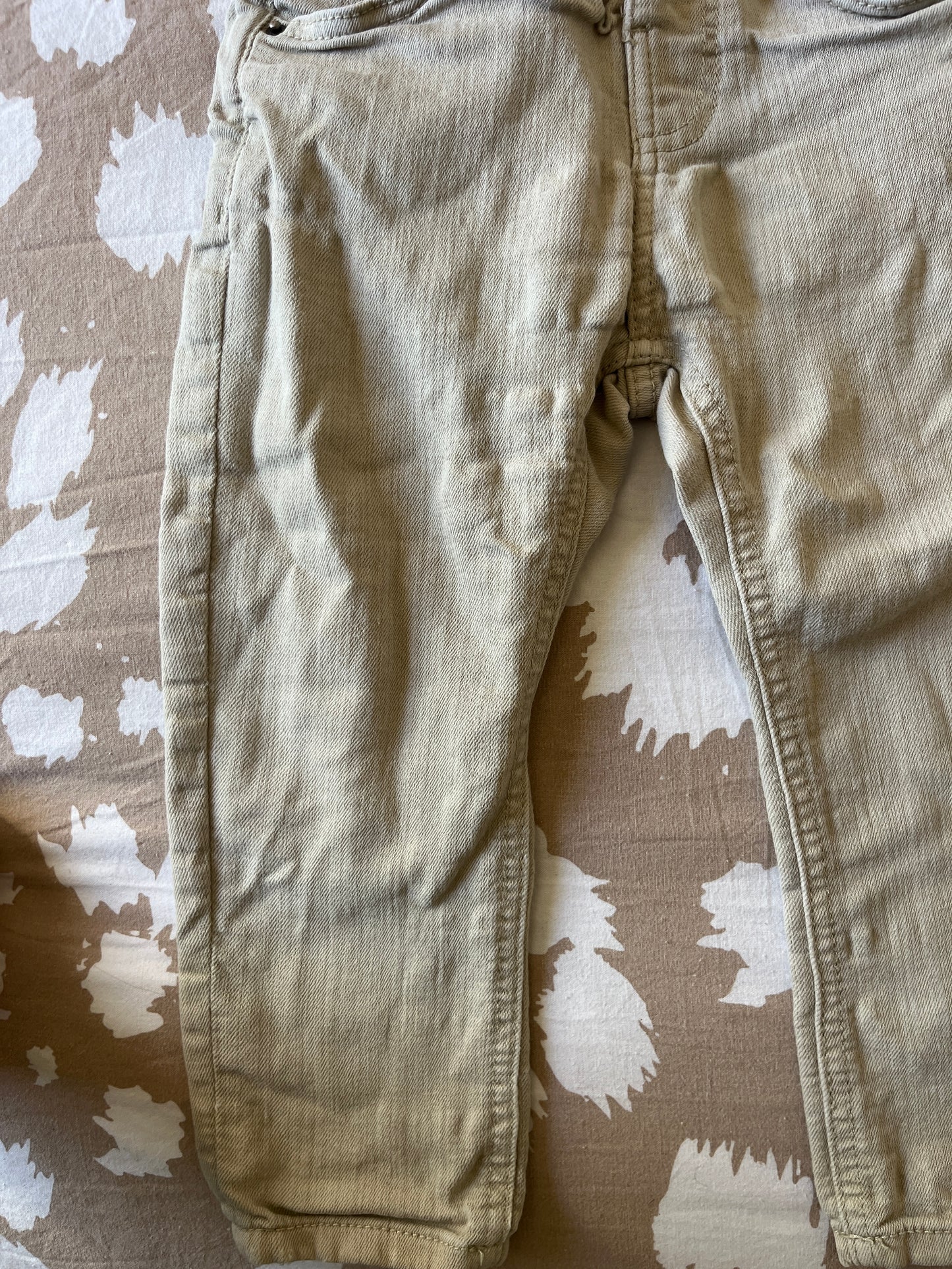 Jean denim beige avec poches Zara - 12/18 mois (86cm)