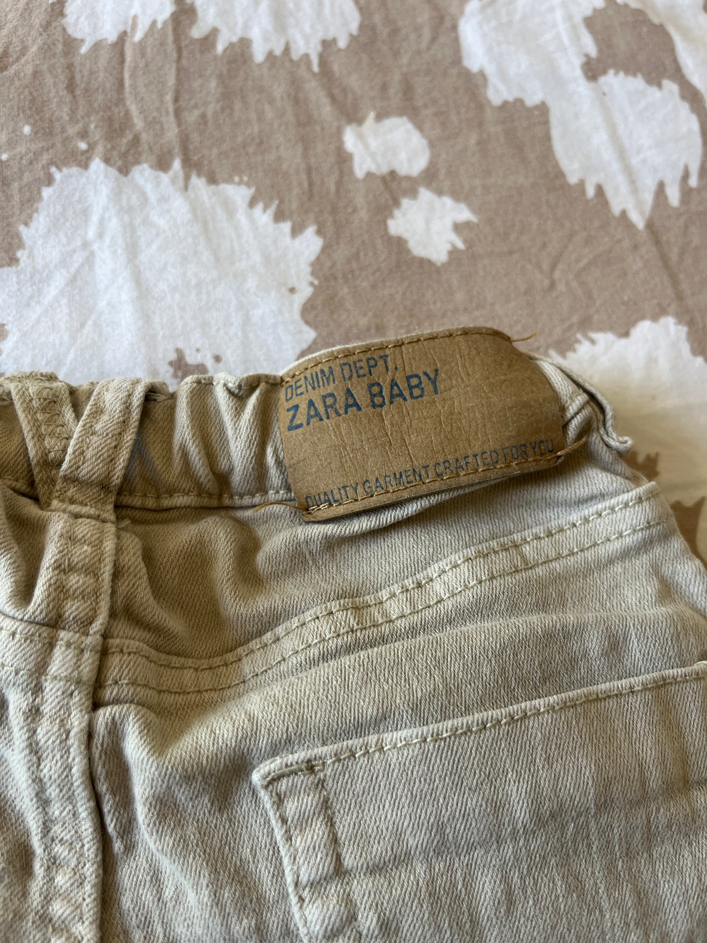 Jean denim beige avec poches Zara - 12/18 mois (86cm)