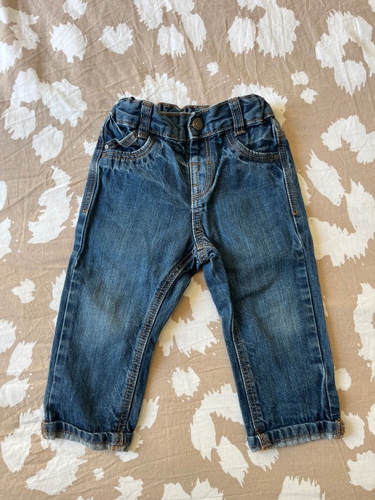 Jean bleu avec ourlets Kiabi - 18 mois